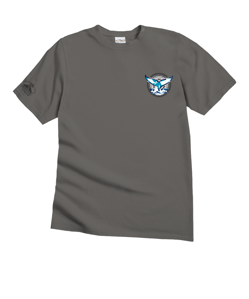 Whale Tail Circle - Crater Dyed® Short Sleeve Crewneck T-Shirt