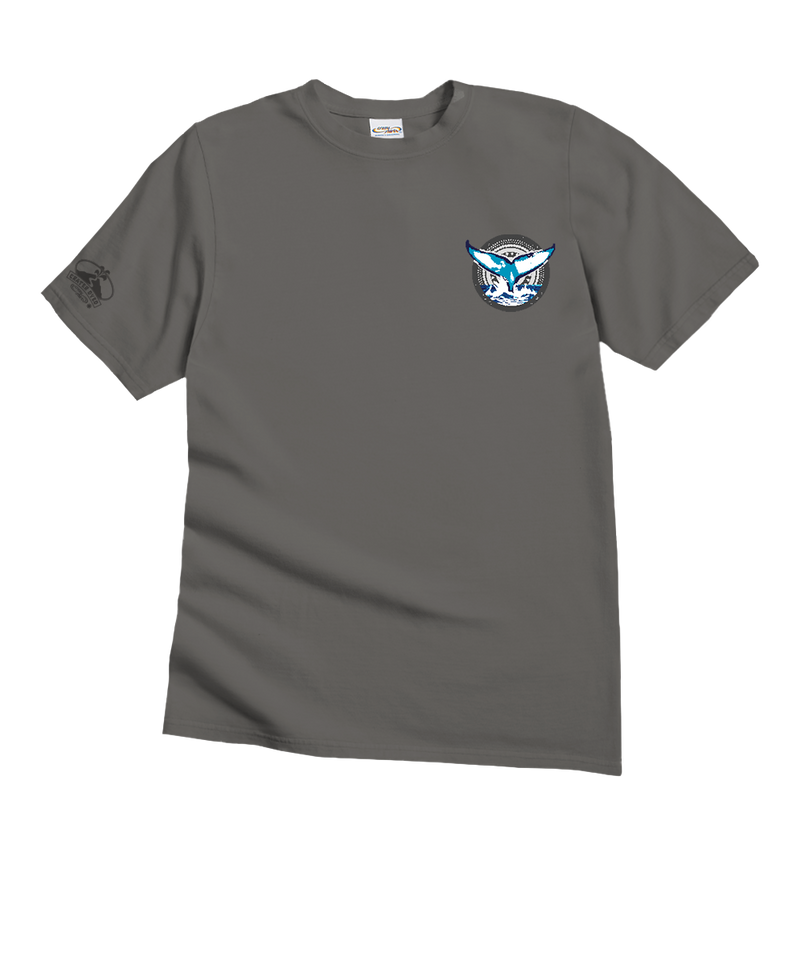 Whale Tail Circle - Crater Dyed® Short Sleeve Crewneck T-Shirt