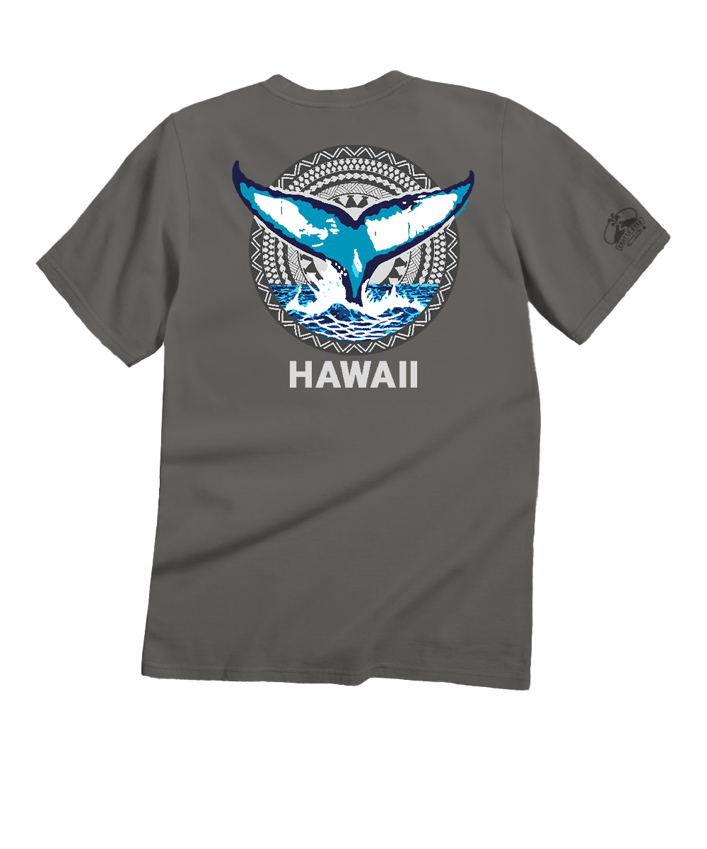 Whale Tail Circle - Crater Dyed® Short Sleeve Crewneck T-Shirt