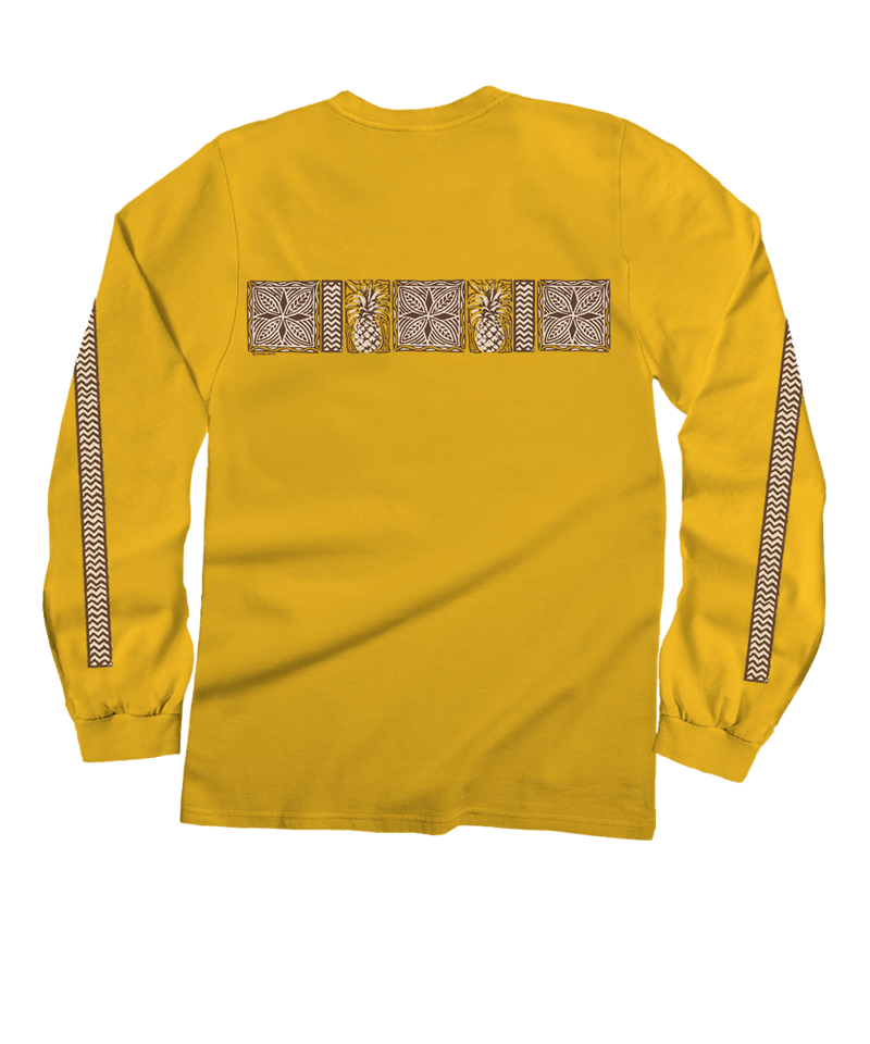 Tapa Pineapple Band - Pineapple Dyed Long Sleeve Crewneck T-Shirt