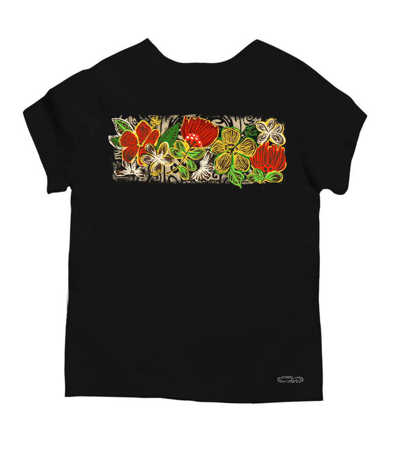 Pua Aina Band - Black Short Sleeve Scoop Neck T-Shirt
