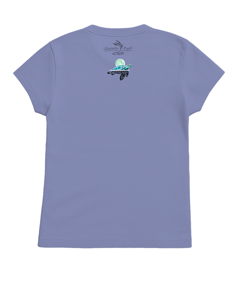 Honu Moon - Lavender Dyed Short Sleeve Crewneck T-Shirt