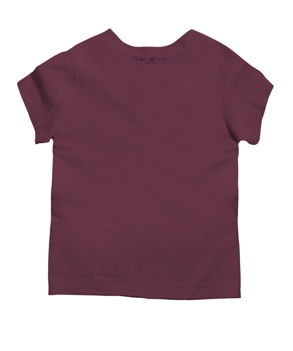 Sell 4 Wine - Wine Dyed Short Sleeve Scoop Neck T-Shirt