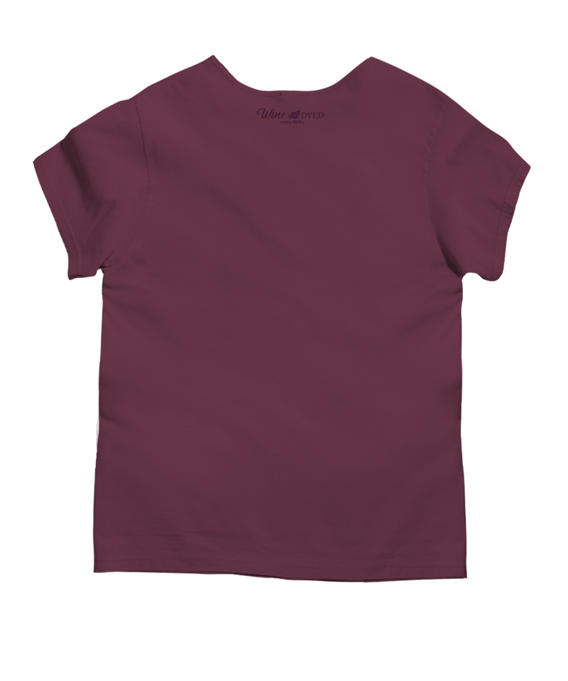 Sell 4 Wine - Wine Dyed Short Sleeve Scoop Neck T-Shirt