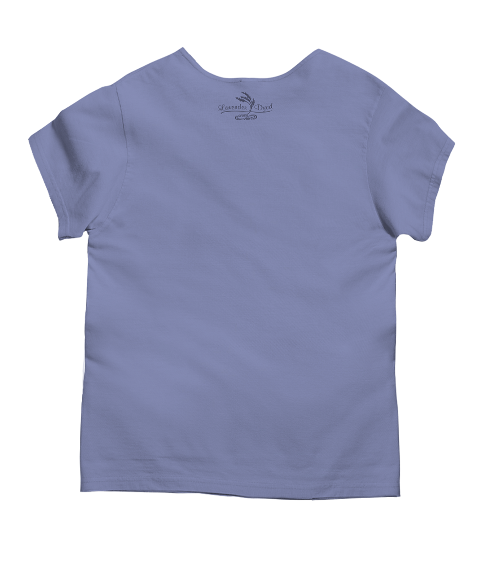 Hibiscus Solo - Lavender Dyed Short Sleeve Scoop Neck T-Shirt