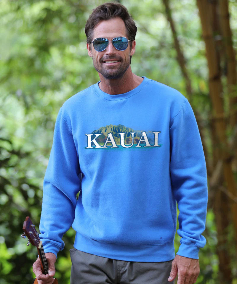 Kauai Napali - Blue Hawaii Dyed Long Sleeve Sweatshirt View 2
