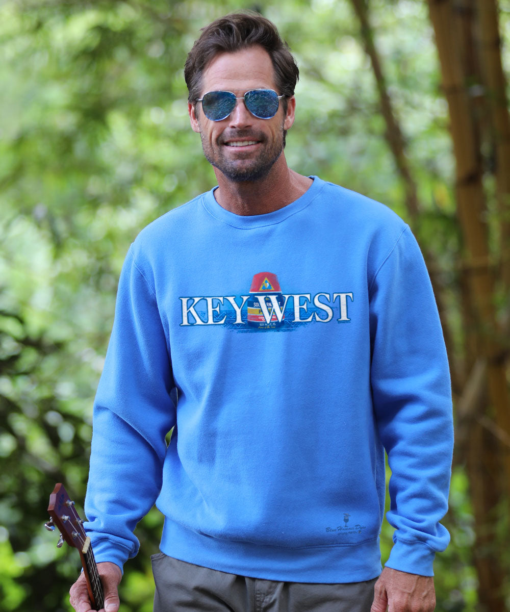 Key West Bouy - Blue Hawaii Dyed Long Sleeve Sweatshirt