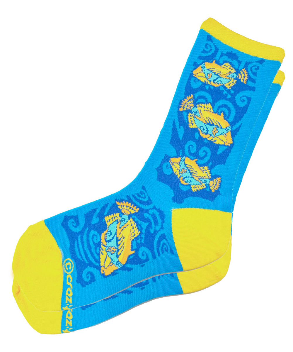 Humu Tribal - Graphic Cotton Crew Socks