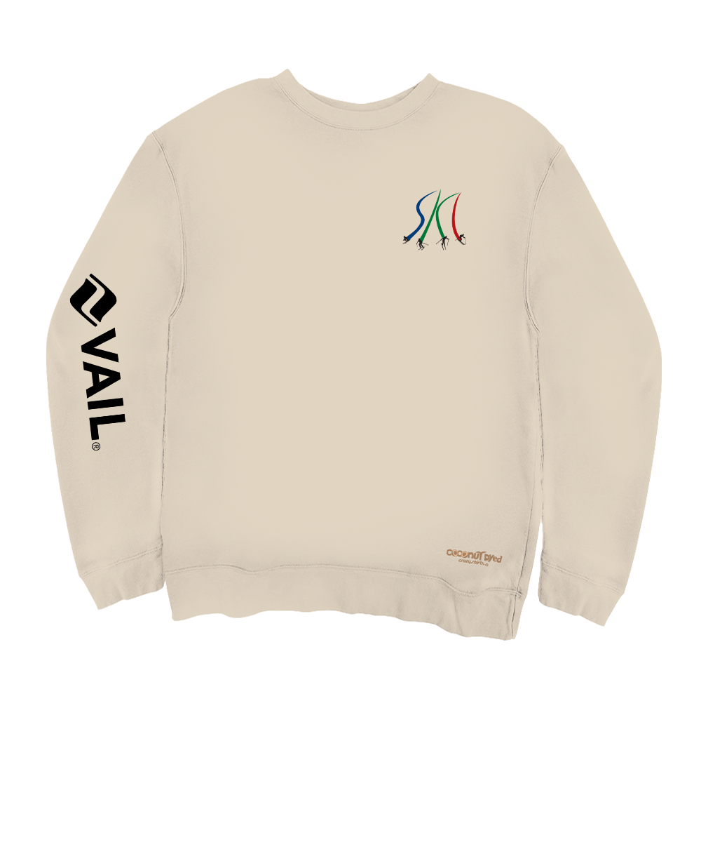 Vail Resort Ultimate Ski - Coconut Dyed Long Sleeve Sweatshirt View 4