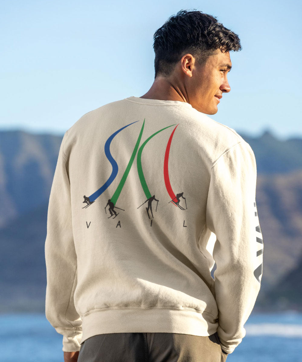 Vail Resort Ultimate Ski - Coconut Dyed Long Sleeve Sweatshirt View 2