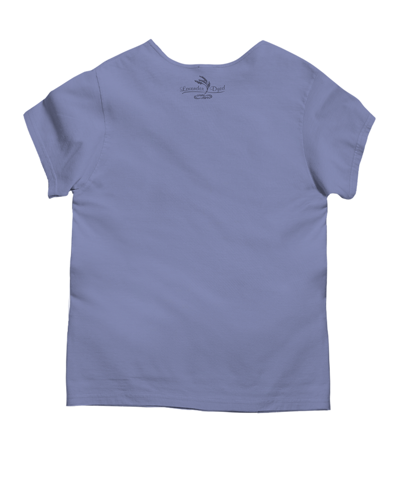 Lahaina Watercolor - Lavender Dyed Short Sleeve Scoop Neck T-Shirt