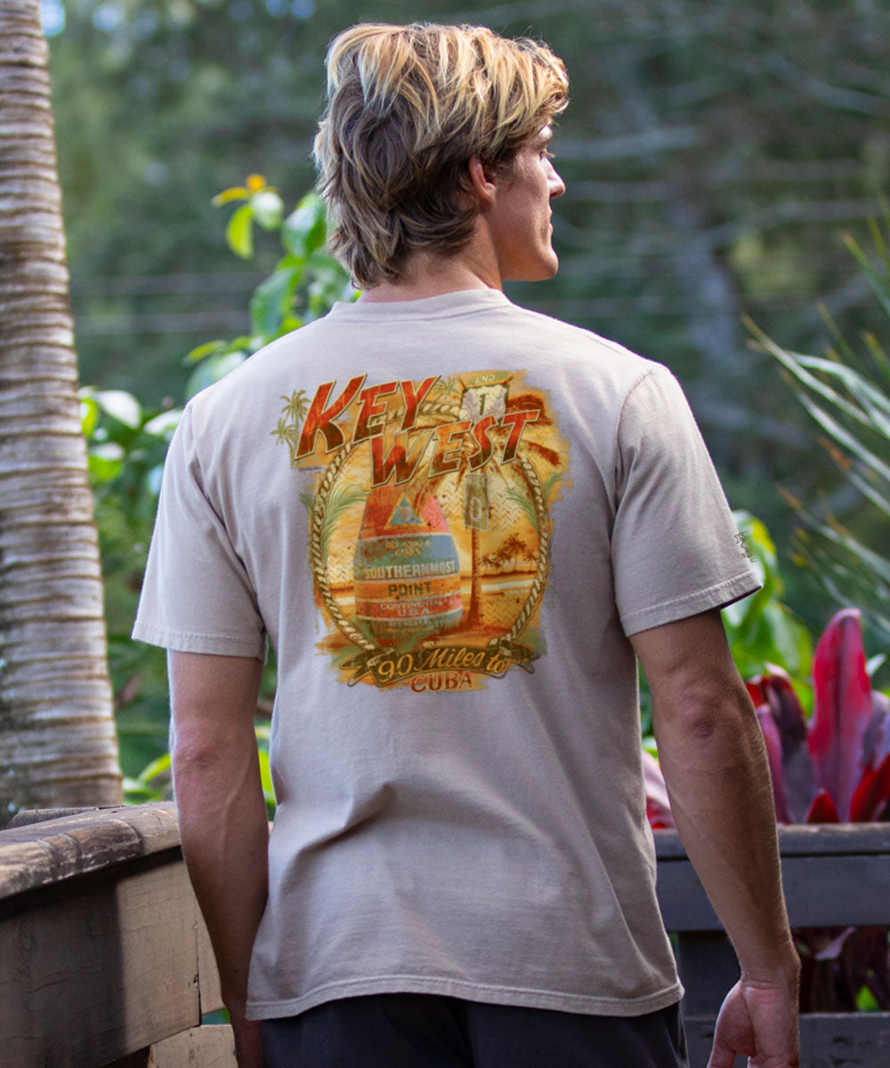 Sunset Buoy - Kona Coffee Dyed Short Sleeve Crewneck T-Shirt