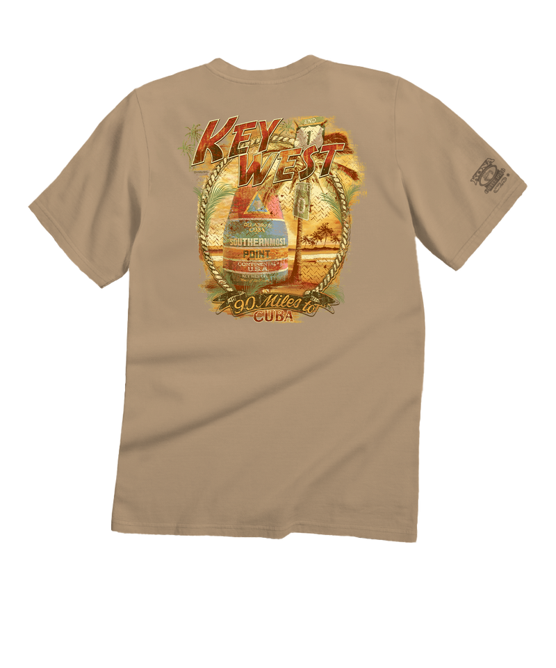 Sunset Buoy - Kona Coffee Dyed Short Sleeve Crewneck T-Shirt