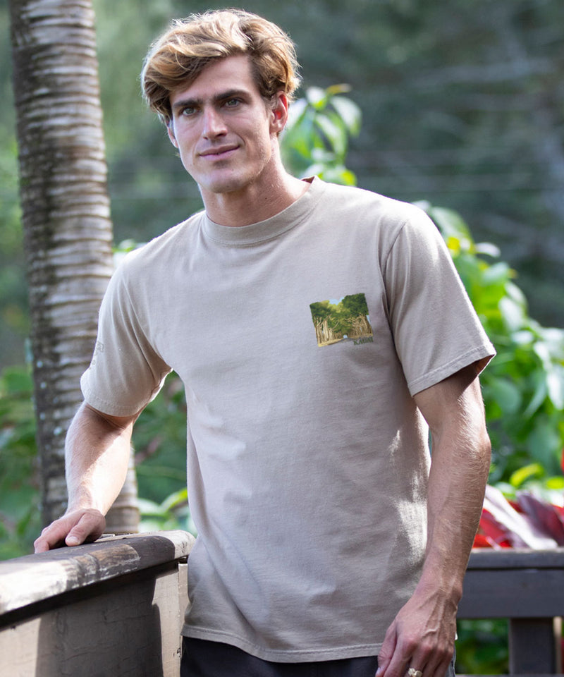 Tunnel Of Trees - Kona Coffee Dyed Short Sleeve Crewneck T-Shirt