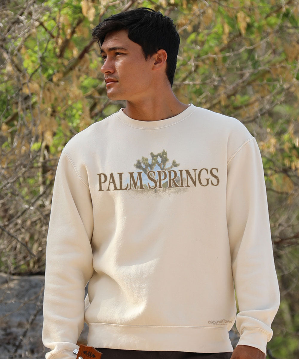 Palm Springs Joshua Tree - Coconut Dyed Long Sleeve Sweatshirt