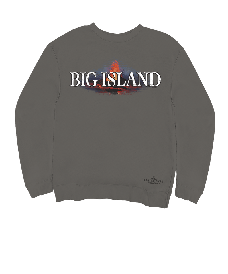 Big Island Kilauea - Crater Dyed® Long Sleeve Sweatshirt