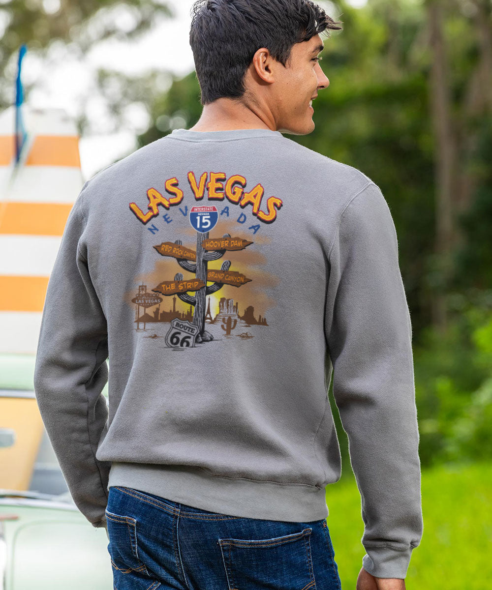 Las Vegas Signs - Crater Dyed® Long Sleeve Sweatshirt