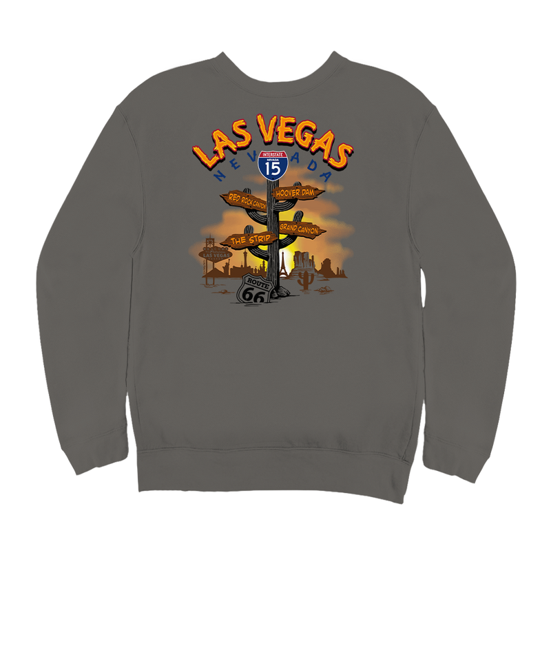 Las Vegas Signs - Crater Dyed® Long Sleeve Sweatshirt