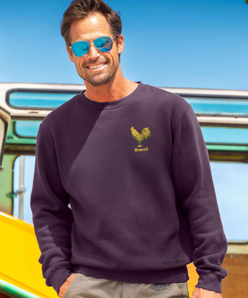Chicken Scratch - Blackberry Dyed Long Sleeve Sweatshirt View 3