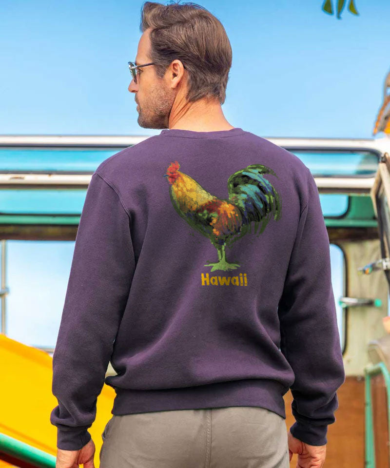 Chicken Scratch - Blackberry Dyed Long Sleeve Sweatshirt View 2