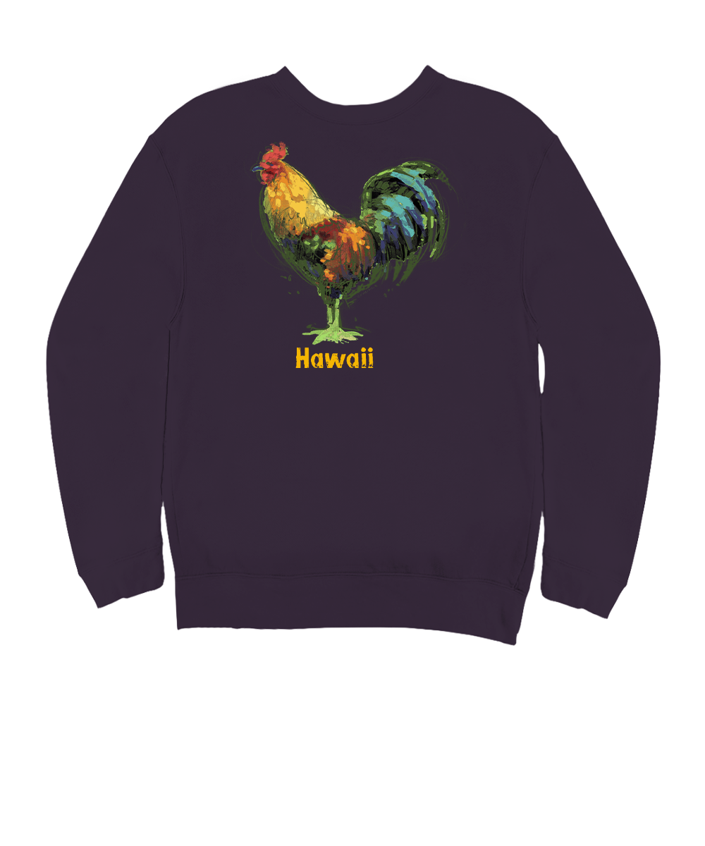 Chicken Scratch - Blackberry Dyed Long Sleeve Sweatshirt View 1
