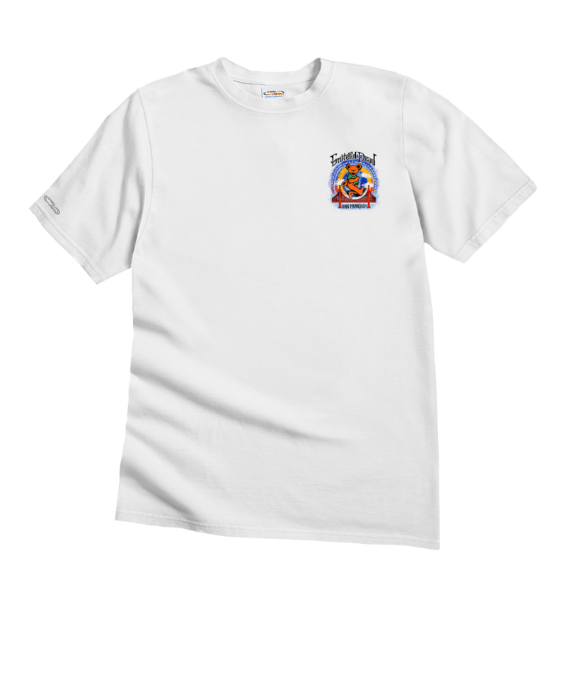 Grateful Dead Golden Gate Bear - White Short Sleeve Crewneck T-Shirt