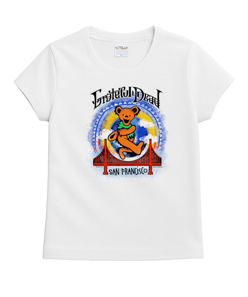Grateful Dead Golden Gate Bear - White Short Sleeve Crewneck T-Shirt