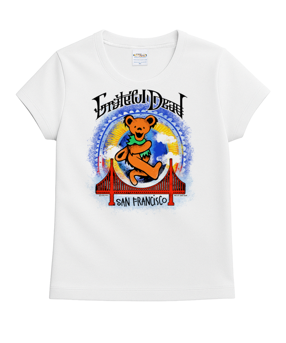 Grateful Dead Golden Gate Bear - White Short Sleeve Crewneck T-Shirt