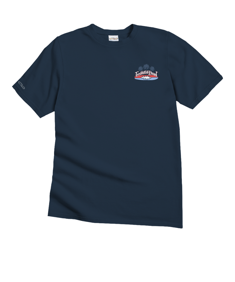 Grateful Dead Skeleton Chicken - Navy Short Sleeve Crewneck T-Shirt