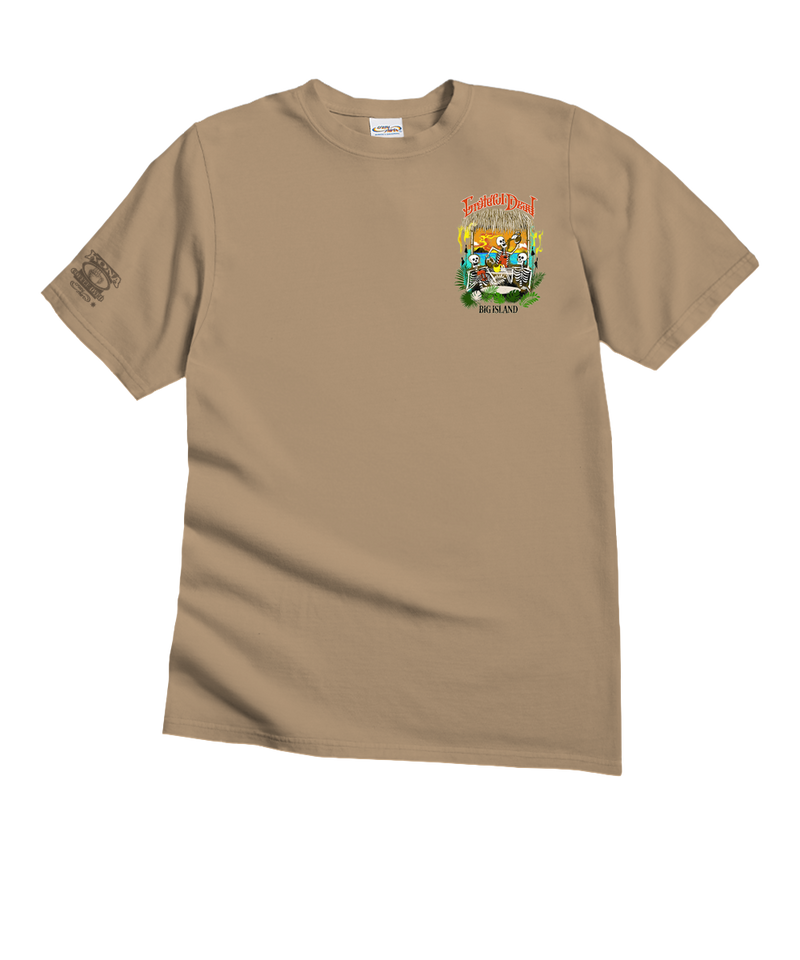 Grateful Dead Kona Coffee Shack - Kona Coffee Dyed Short Sleeve Crewneck T-Shirt
