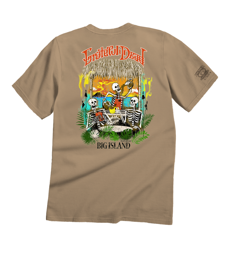Grateful Dead Kona Coffee Shack - Kona Coffee Dyed Short Sleeve Crewneck T-Shirt