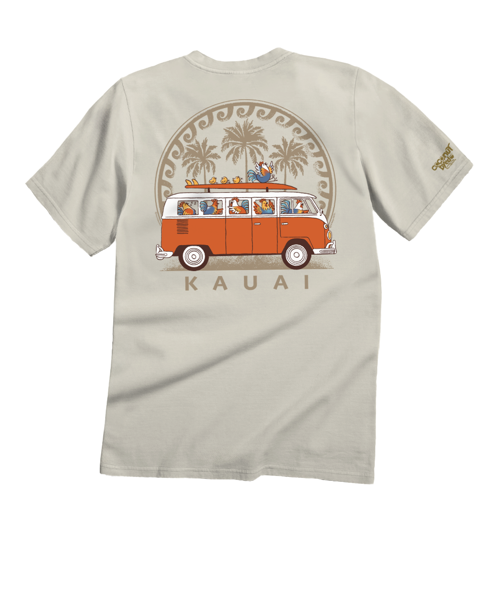 Volkswagen Chicken Van - Coconut Dyed Short Sleeve Crewneck T-Shirt