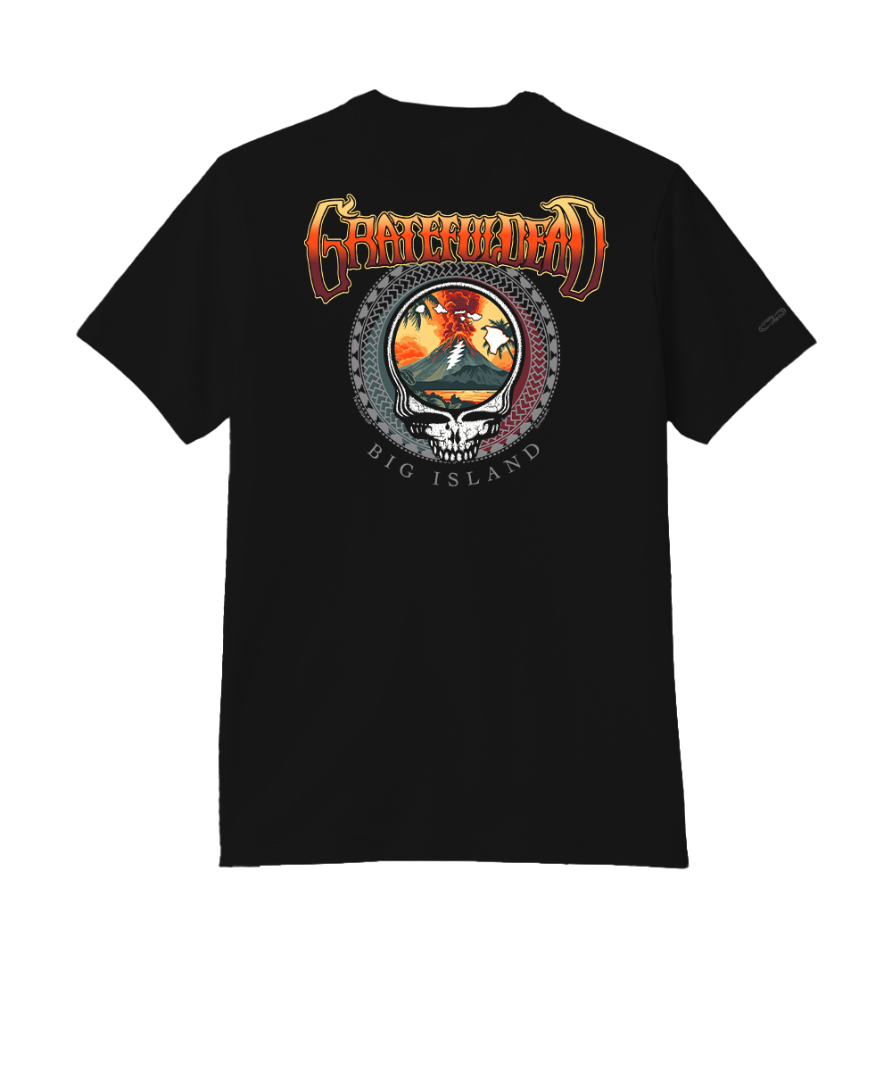 Grateful Dead Volcano - Jet Black Short Sleeve Pima T-Shirt