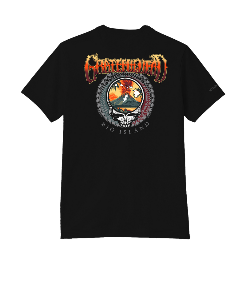 Grateful Dead Volcano - Jet Black Short Sleeve Pima T-Shirt