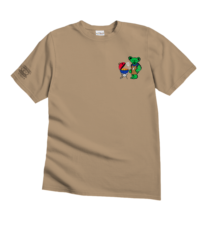 Grateful Dead Papa Bear Grills - Kona Coffee Dyed Short Sleeve Crewneck T-Shirt