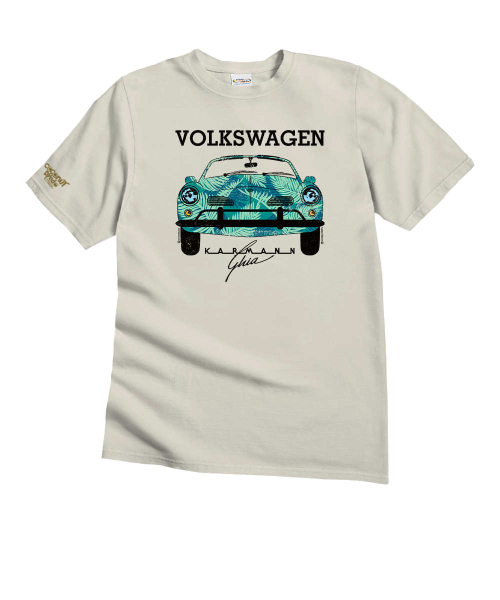 Volkswagen Karmann Ghia Palm - Coconut Dyed Short Sleeve Crewneck T-Shirt