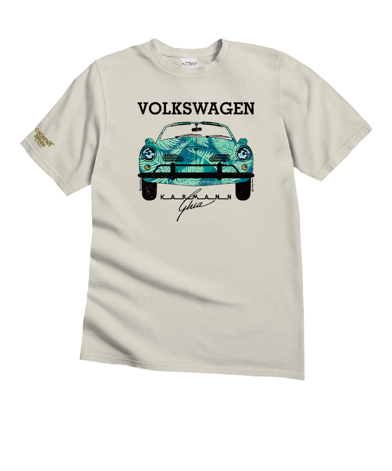Volkswagen Karmann Ghia Palm - Coconut Dyed Short Sleeve Crewneck T-Shirt