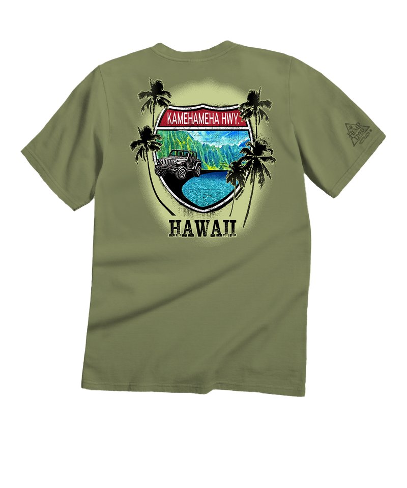 Jeep Kam Highway Scenic - Hemp Dyed Short Sleeve Crewneck T-Shirt