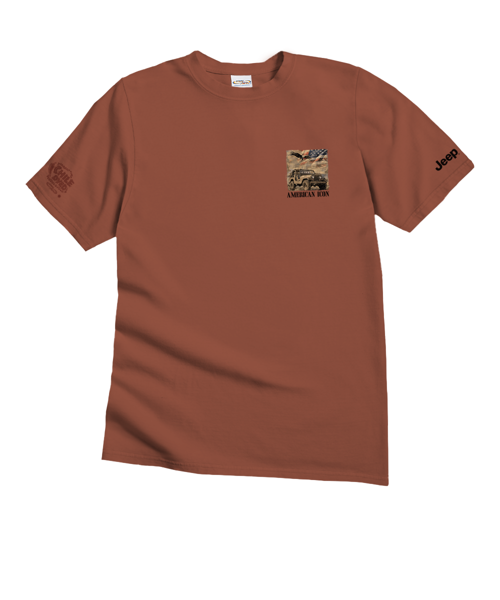 Jeep Vintage American - Chile Dyed Short Sleeve Crewneck T-Shirt