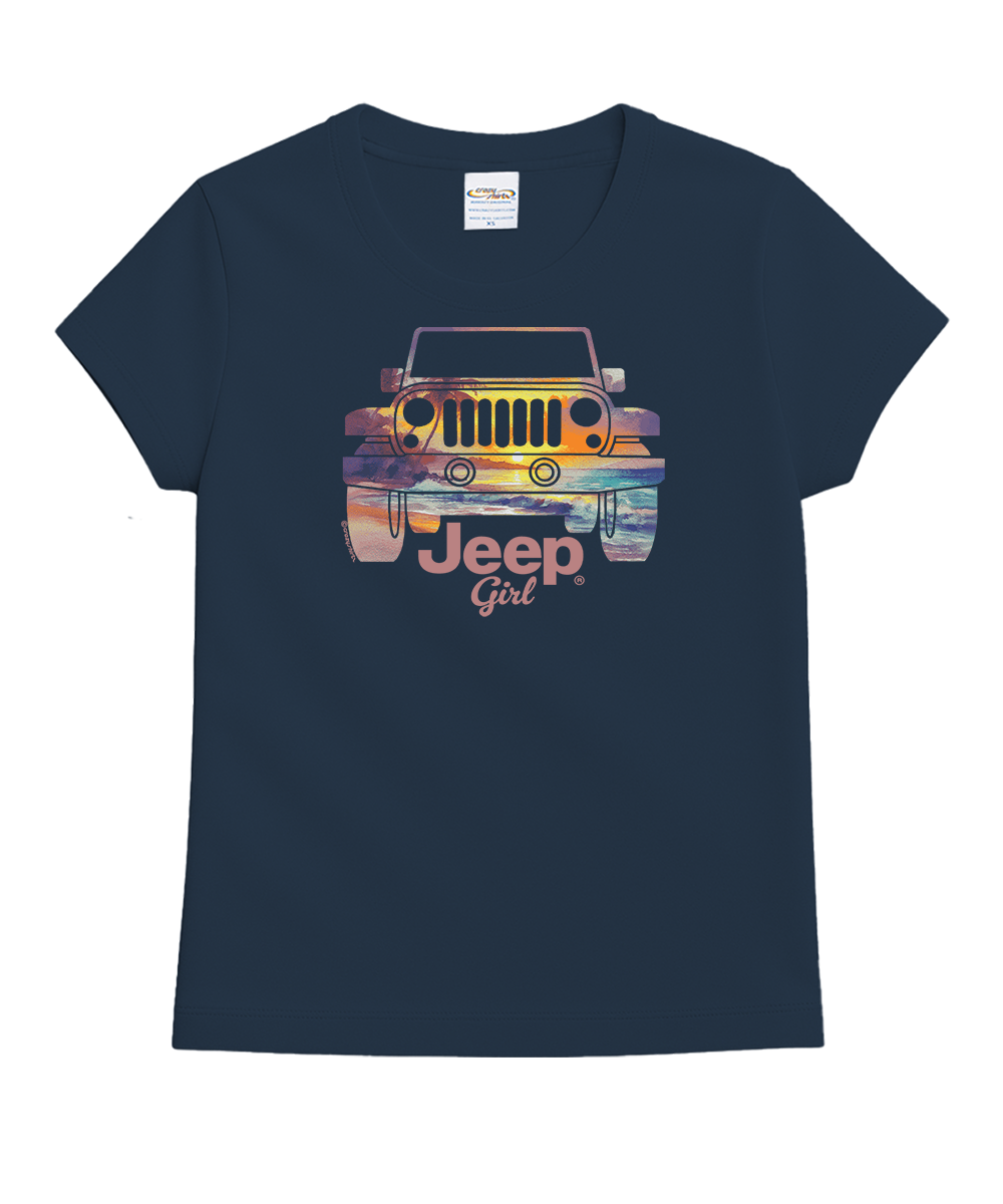 Jeep Girl - Navy Short Sleeve Crewneck T-Shirt