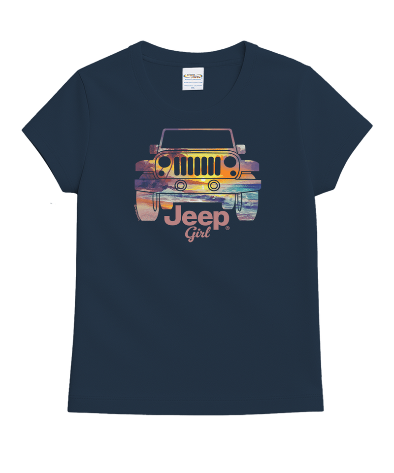 Jeep Girl - Navy Short Sleeve Crewneck T-Shirt