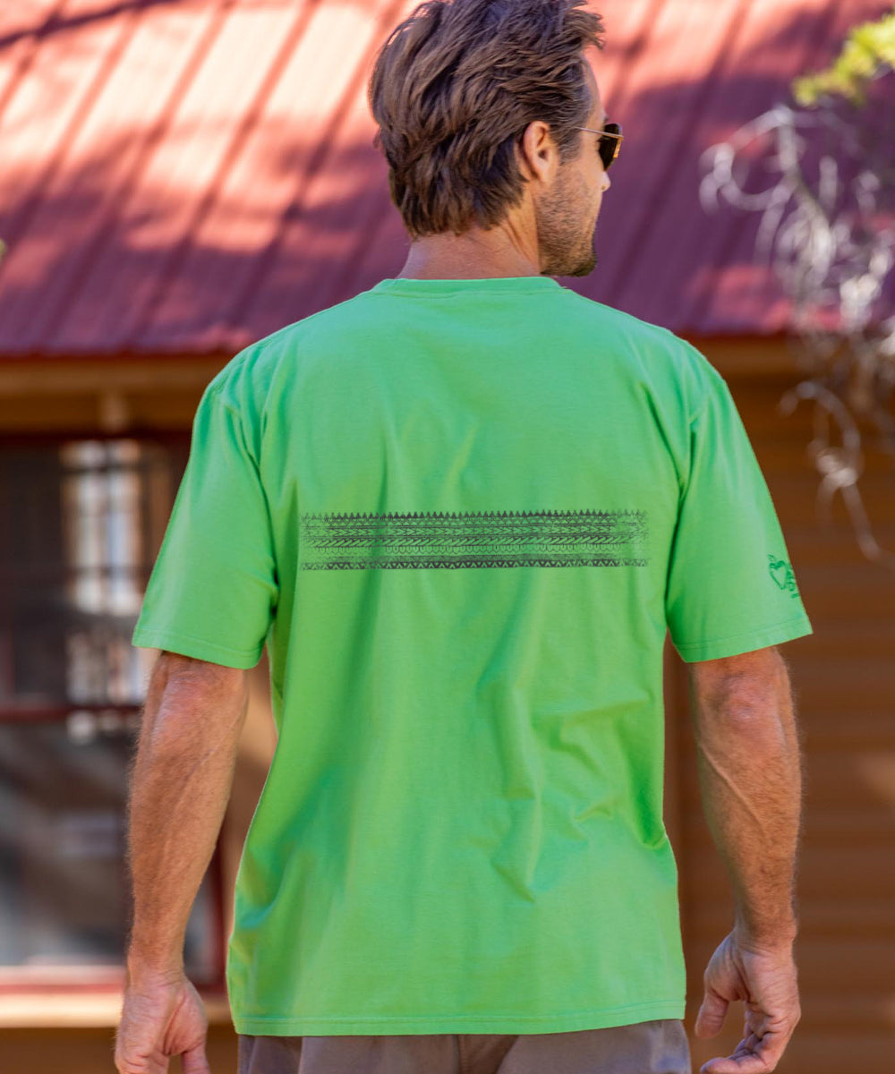 Lava Flow Tribal - Green Apple Dyed Short Sleeve Crewneck T-Shirt