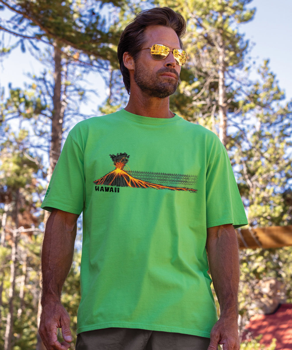 Lava Flow Tribal - Green Apple Dyed Short Sleeve Crewneck T-Shirt