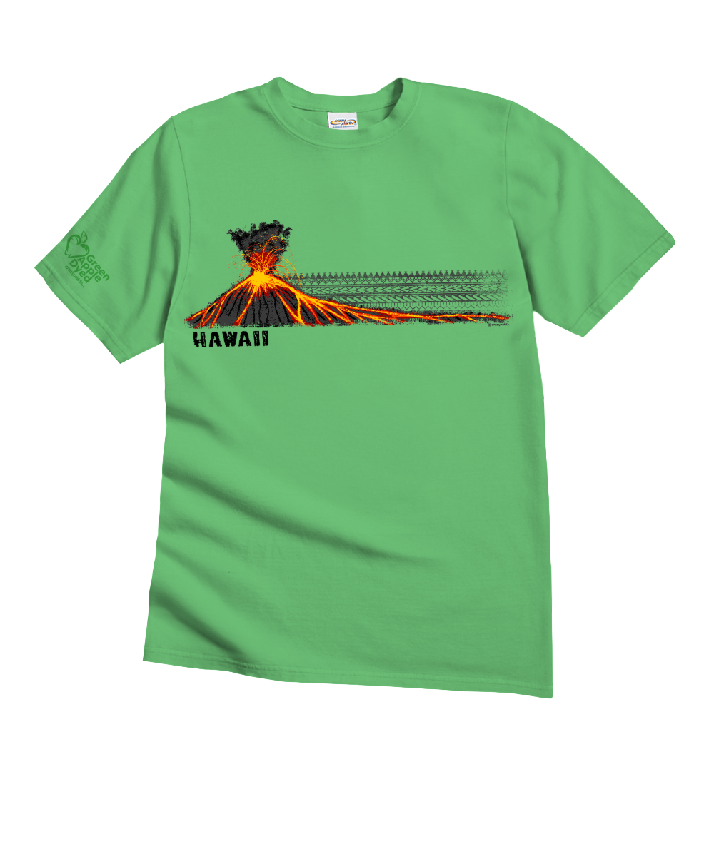 Lava Flow Tribal - Green Apple Dyed Short Sleeve Crewneck T-Shirt