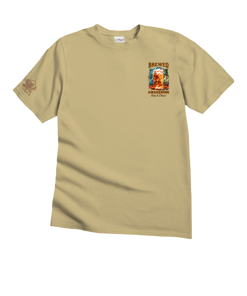 Brewed Awakening - Beer Dyed Short Sleeve Crewneck T-Shirt
