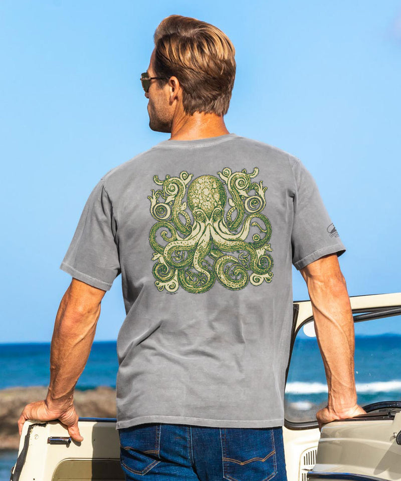 Vintage Octopus - Crater Dyed® Short Sleeve Crewneck T-Shirt