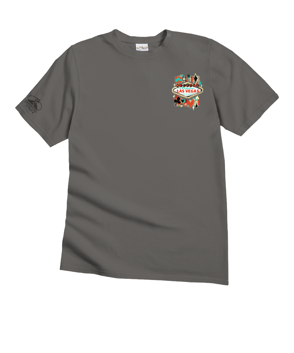 Vintage Vegas Sign - Crater Dyed® Short Sleeve Crewneck T-Shirt