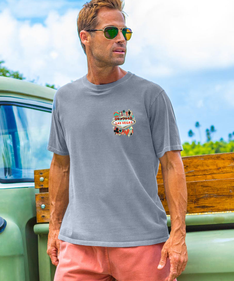 Vintage Vegas Sign - Crater Dyed® Short Sleeve Crewneck T-Shirt