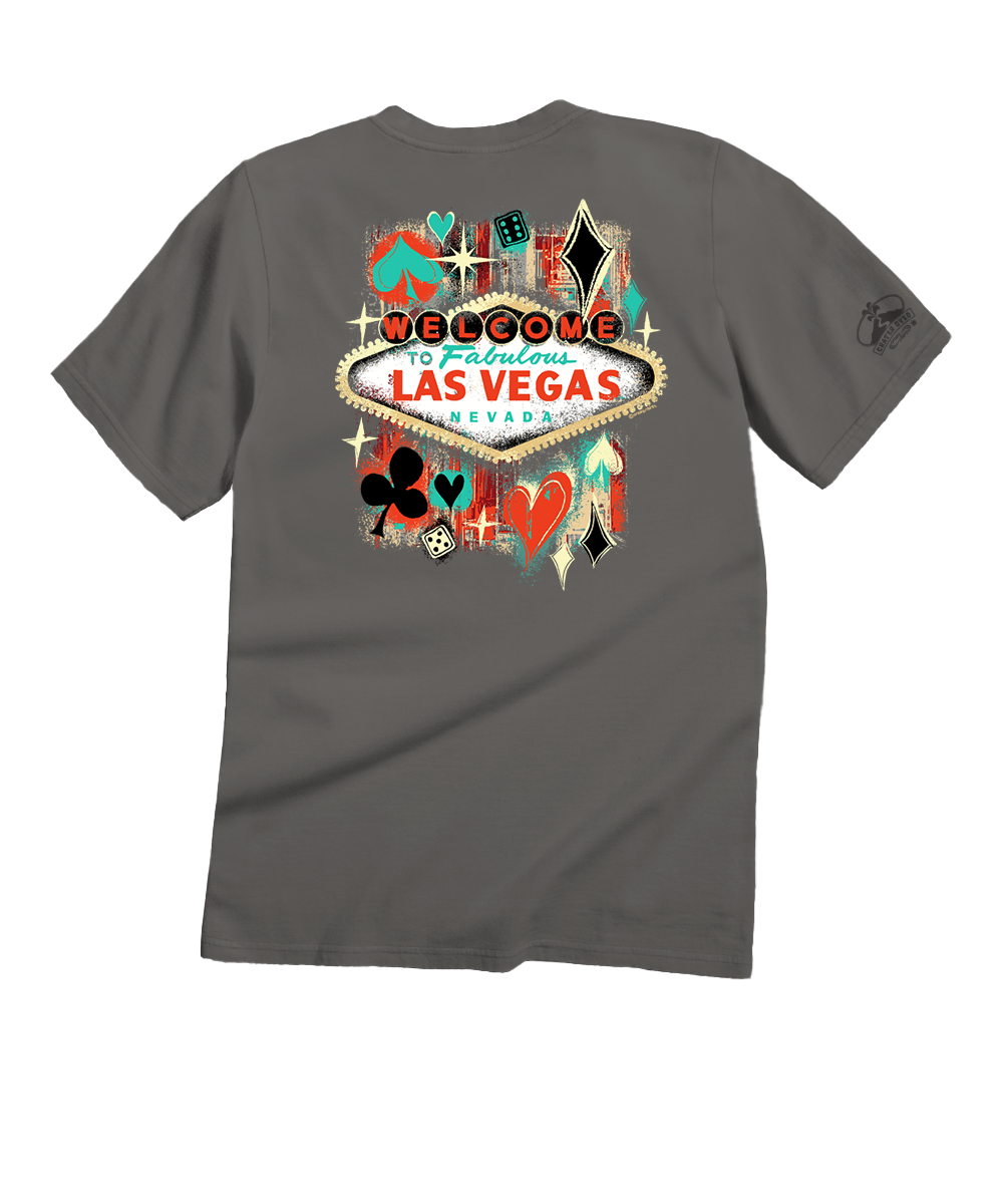Vintage Vegas Sign - Crater Dyed® Short Sleeve Crewneck T-Shirt