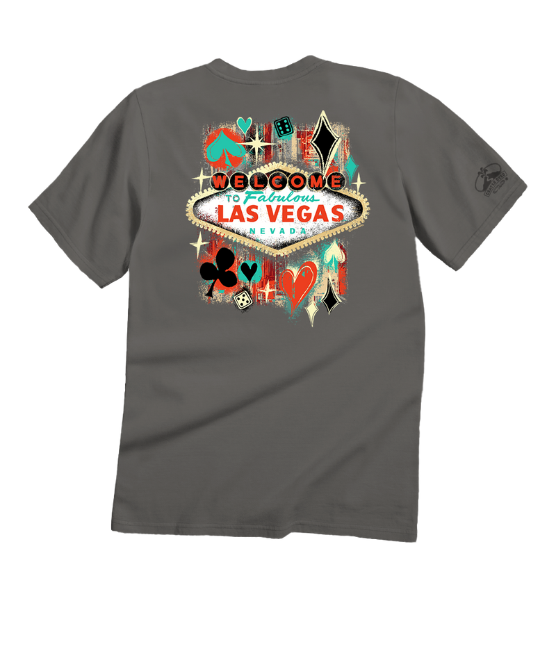 Vintage Vegas Sign - Crater Dyed® Short Sleeve Crewneck T-Shirt